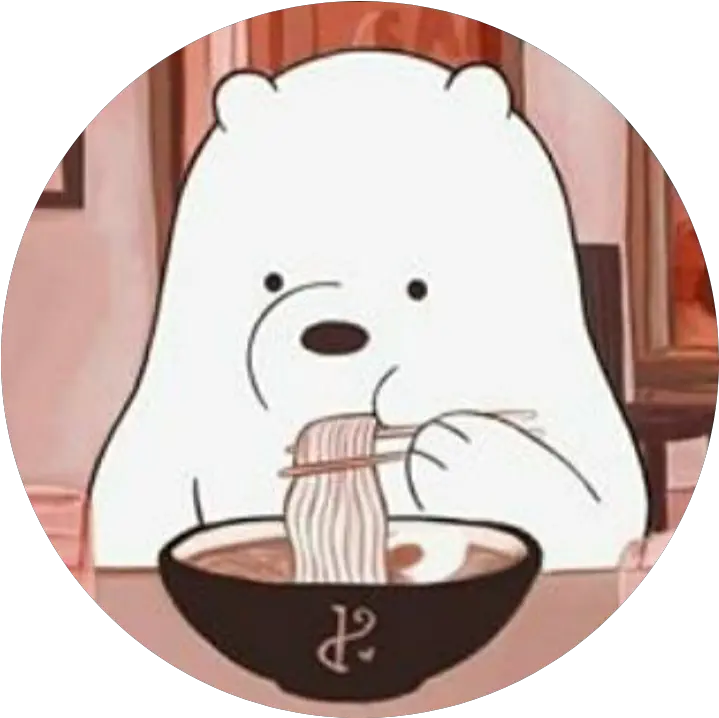 Polar Bear Sticker We Bare Bears Polar Bear Eating Png Polar Bear Icon