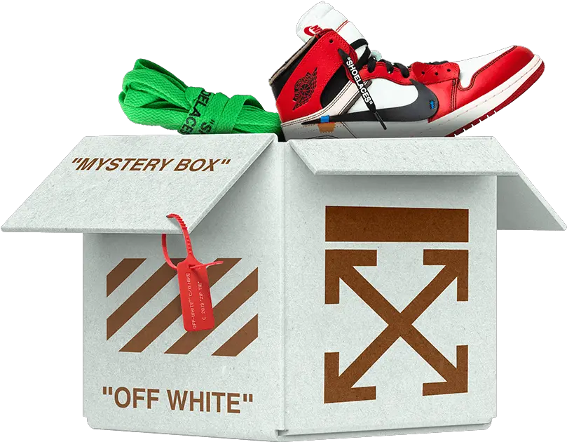 Off White 1 Online Mystery Boxes By Hypedrop Authentic Cardboard Packaging Png Off White Logo Png