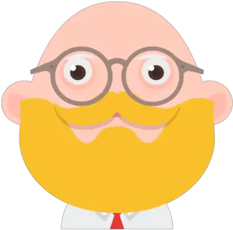 Man Avatar People Blonde Hair Beard Glasses Bald Cartoon Png Blonde Hair Png