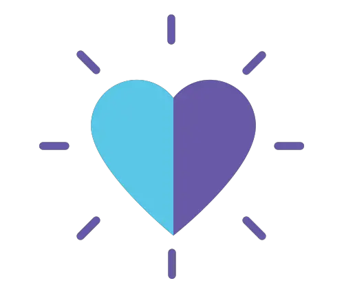 Download Original Size Is 500 427 Pixels Blue And Purple Blue And Purple Heart Png Purple Heart Png