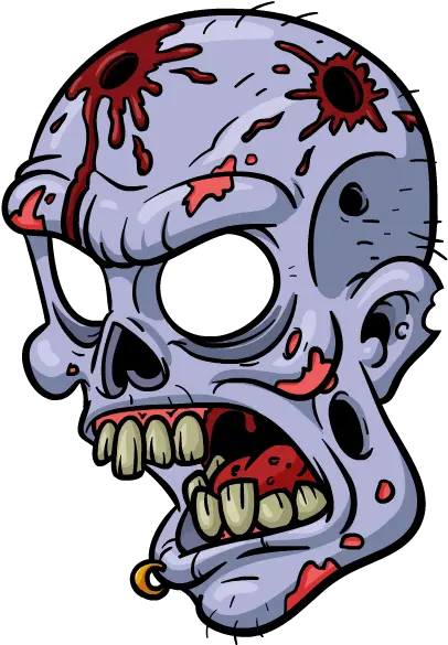 Cartoon Zombie Face Tattoo Transparent Cartoon Zombie Face Transparent Png Face Tattoo Transparent