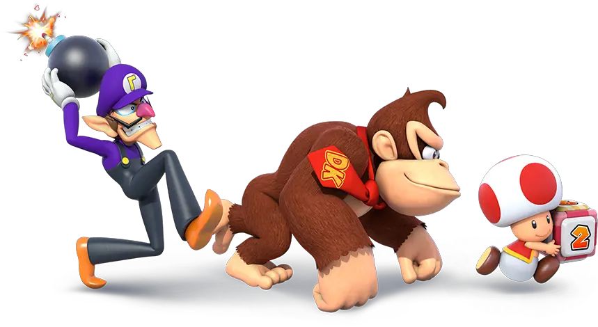 Download Waluigi Character Art Donkey Kong Mario Party Star Rush Png Waluigi Transparent