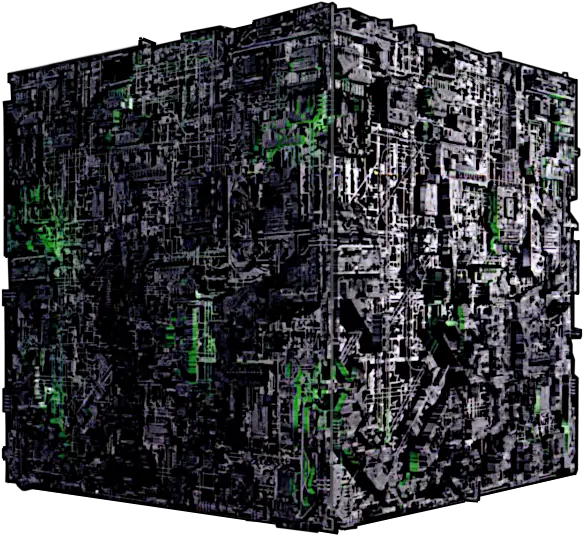 Borg Cube Top Down Transparent Png Star Trek Picard Romulan Tree Top Down Png