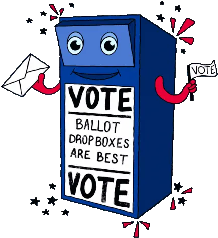 Ballot Drop Boxes Are The Best Vote Sticker Ballot Drop Gif Voting Box Transparent Png Drop Box Icon Mac