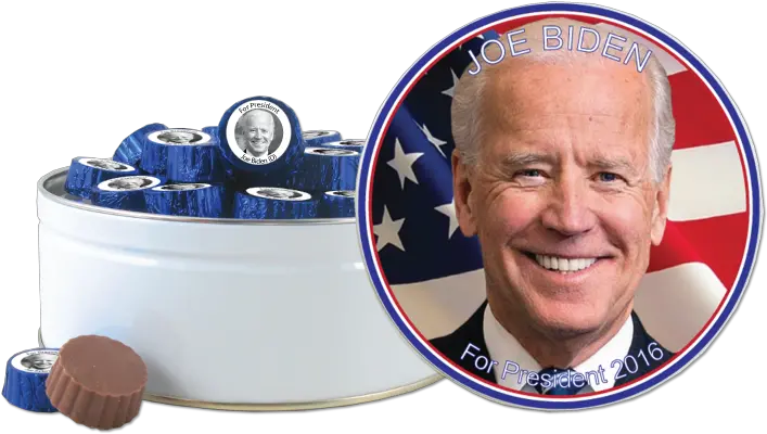 President Tin With Joe Biden Two American Flag Png Joe Biden Png