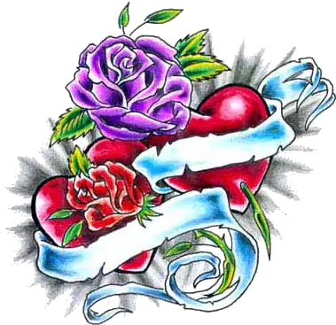 Rose Tattoo Transparent Png Clipart Tattoo Of Roses And Heart Rose Tattoo Png