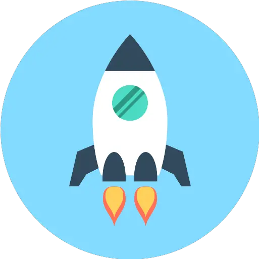 Rocket Ship Variant Small With White Circle Outline Vector Rocketship Icon Circle Png Ship Outline Icon