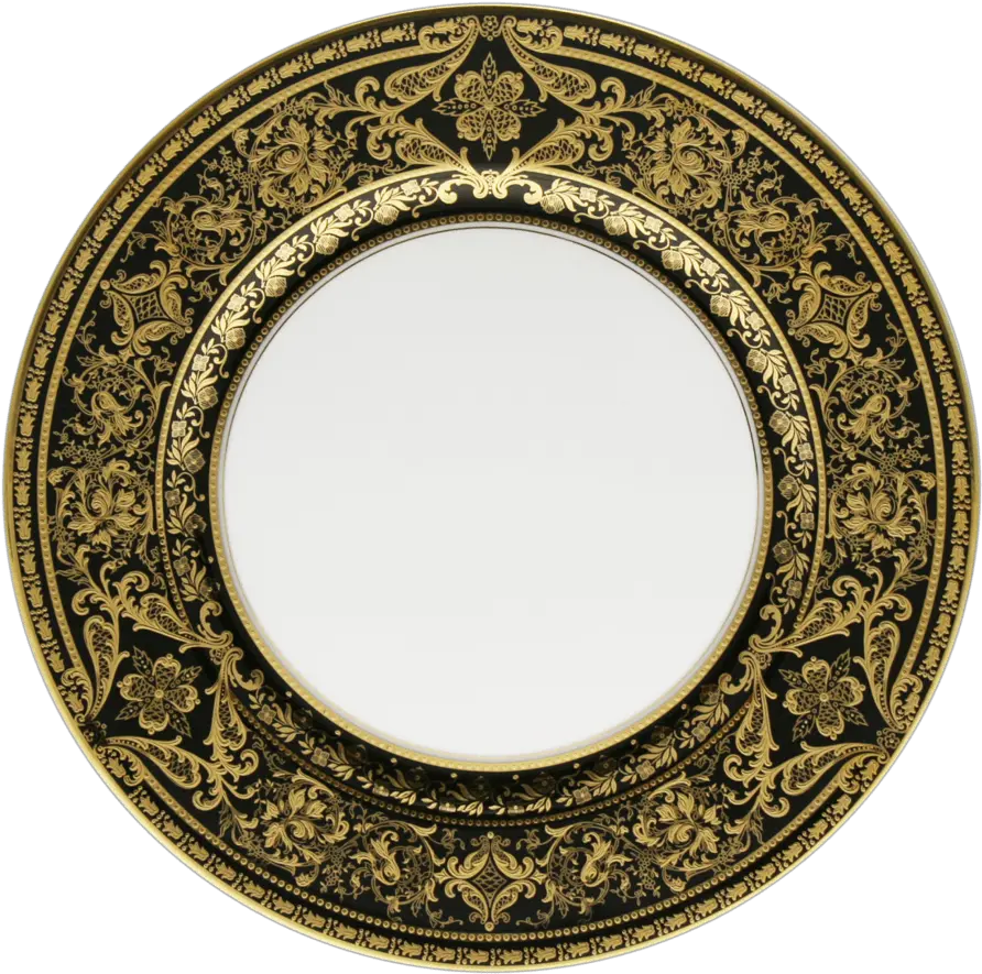 Haviland Matignon Black U0026 Gold Dinner Plate Price Circle Png Dinner Plate Png