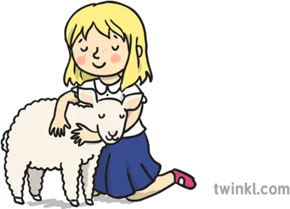 4mary Loves The Lamb Illustration Twinkl Mary And Lamb Png Lamb Png