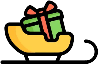 Gift Holiday Present Sled Sledge Sleigh Toboggan Icon Sled Png Sleigh Png