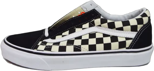 Old Skool Vans Black Checkerboard Vans Os Checkerboard Red Png Vans Png