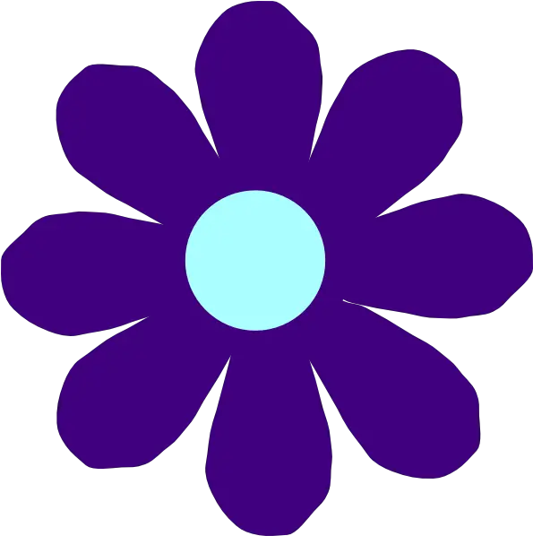 Violet Flower Clip Art Vector Clip Art Online Bright Color Flower Clipart Png Flower Cartoon Png