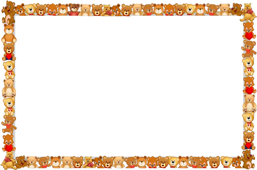 Pf13f Teddy Bear Rectangle Landscape Shape Photo Frame Teddy Bear Frames Png Rectangle Frame Png