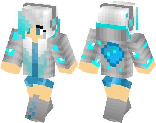 Diamond Girl Diamond Skin Girl Cool Minecraft Png Minecraft Diamonds Png