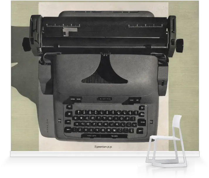 Typewriter Design 1954u0027 Wallpaper Mural Surfaceview Machine Png Typewriter Png