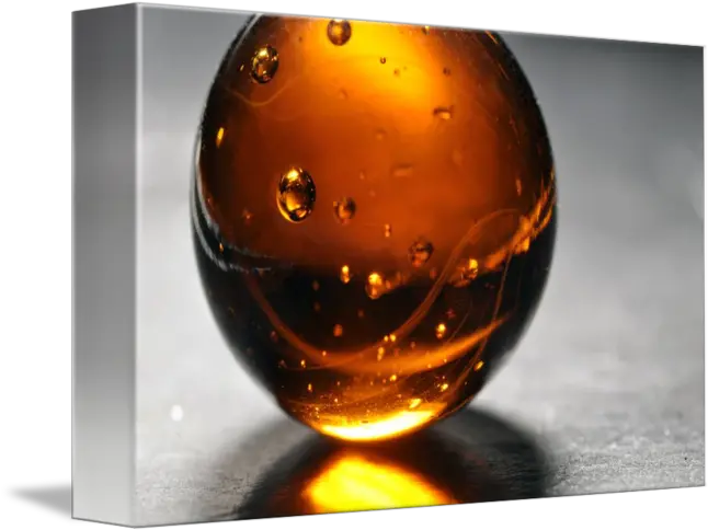 Glowing Glass Amber Orb Bubble Png Glowing Orb Png