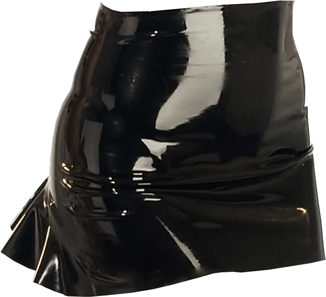 Black Latex Rubber Mini Skirt No Black Skirt Transparent Background Png Skirt Png