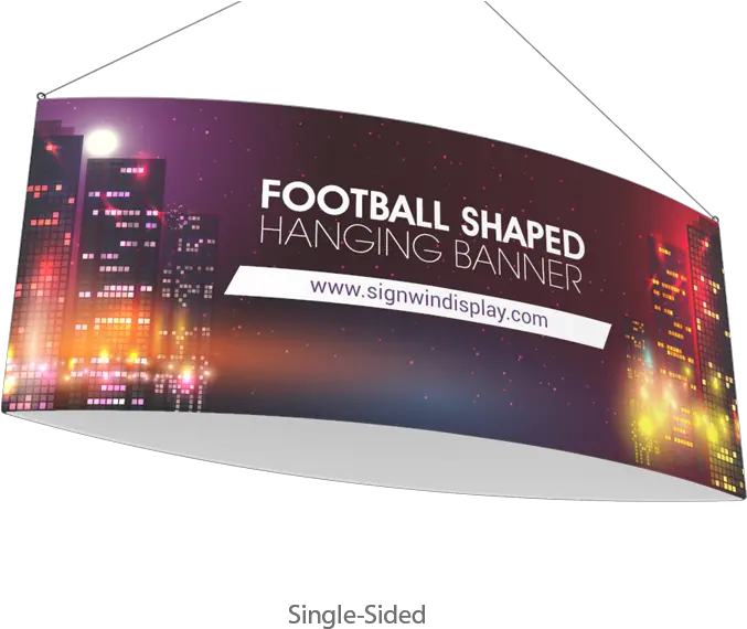 Football Shaped Hanging Banner Fabric Horizontal Png Hanging Banner Png