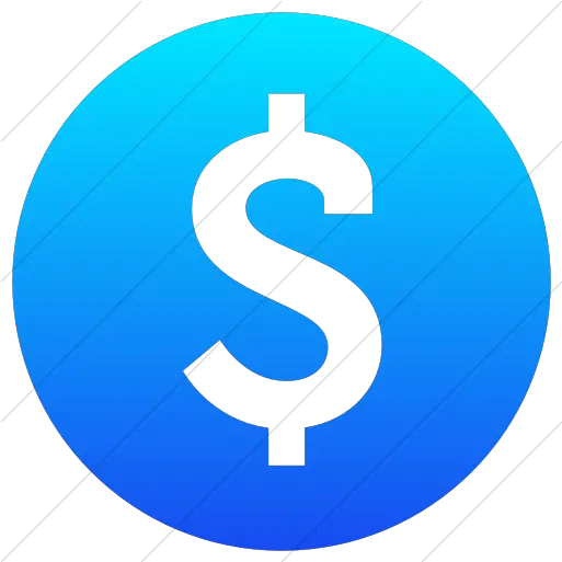 Iconsetc Simple Ios Blue Gradient Raphael Dollar Sign Icon Dollar Sign Icon Ios Png Cash Sign Png