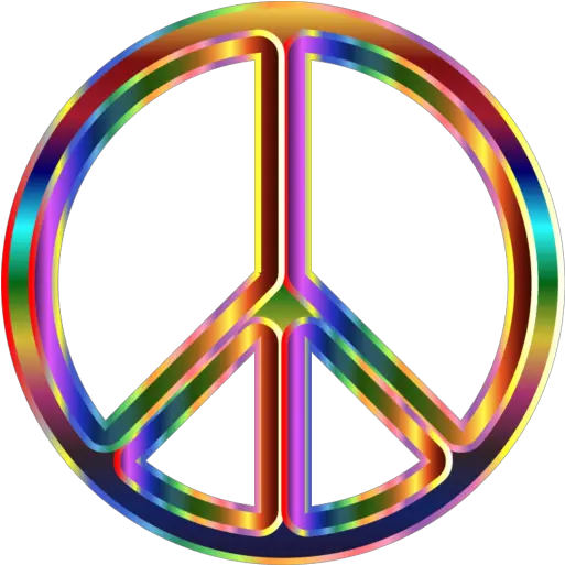 Cropped Rainbowpeacesignmetalicpng Picture U2013 Saint John Describe Me In Three Words John Lennon Png