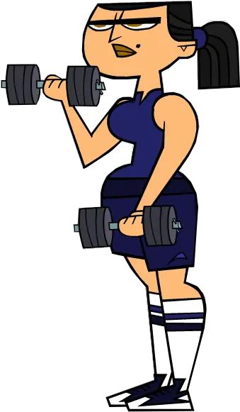 Download Hd Eva Lifting Weights Total Drama Island Eva Eva Total Drama Island Png Weights Transparent