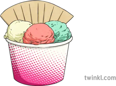 Ice Cream In A Tub Ilustração Twinkl Sorbetes Png Green Tea Ice Cream Icon