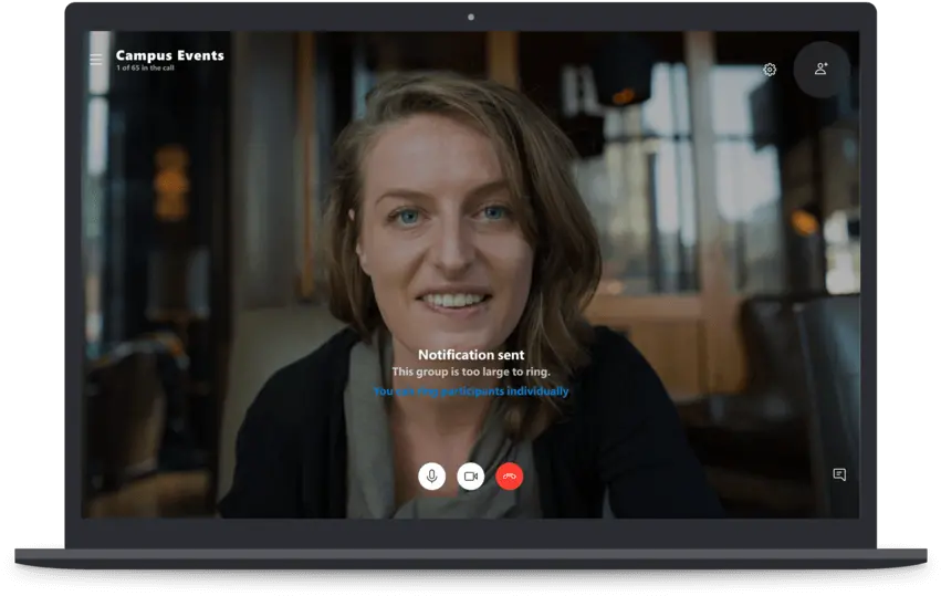 Skype Insider Preview 8417655 Up To 50 People In Group Call Video Call Template Png Free Skype Call Icon