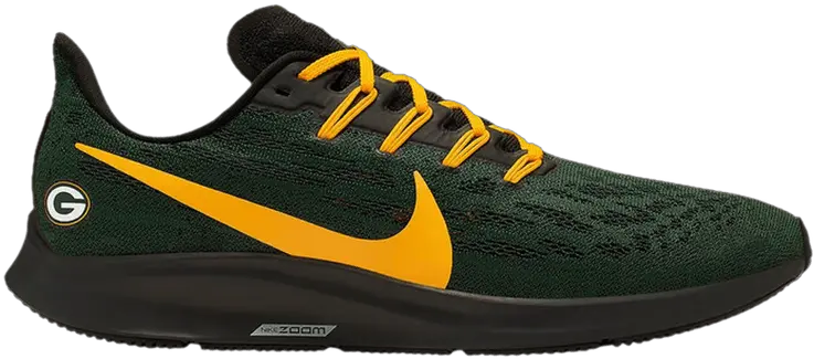 Air Zoom Pegasus 36 U0027green Bay Packersu0027 Nike Ci1939 300 Green Bay Packeres Shoes Png Green Bay Packers Png