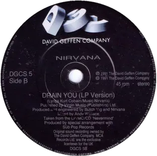 Drain You Wikipedia Cd Png Nirvana Png