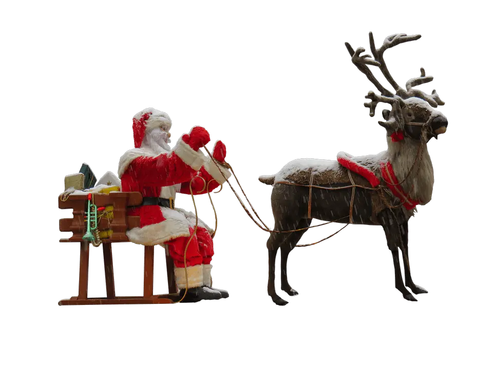 Santa Claus Deer Png Hd Transparent Background Image Lifepng Transparent Santa Claus Reindeer Deer Transparent Background