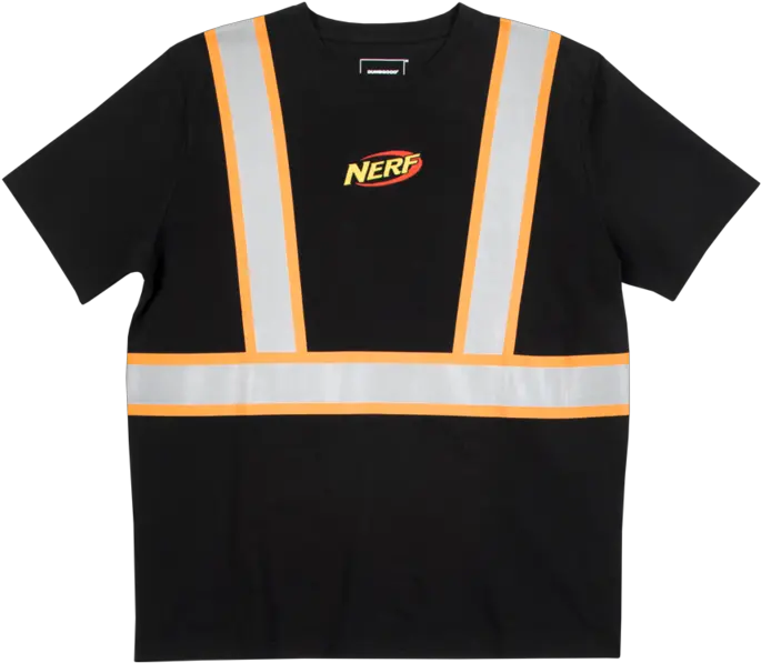 Nerf Reflective Black Tee Active Shirt Png Nerf Logo