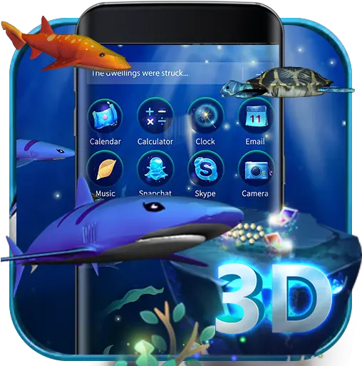 About 3d Ocean Aquarium Dynamic Fish Theme Skin Png Skype Icon