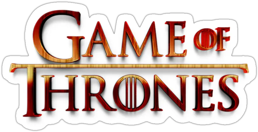 Got Game Of Thrones Sticker Orange Png Game Of Thrones Got Logo