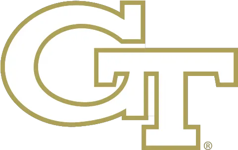 Gt White Gold Outline Yellow Jacket Georgia Tech Png Gt Logo