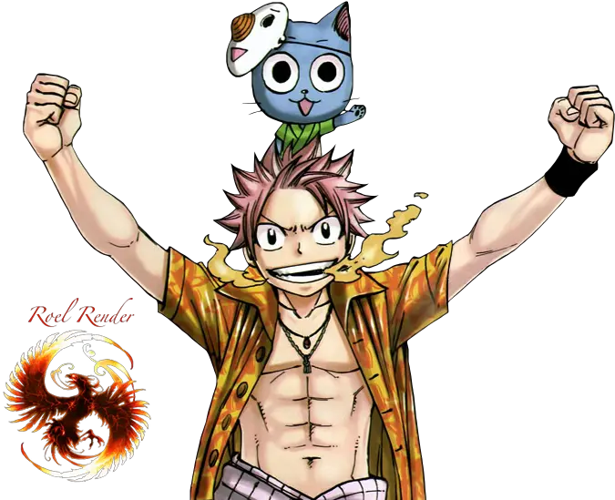 Download Hd Natsu 2 Photo Natsuhappy2b Natsu Dragneel Natsu And Happy Transparent Png Natsu Dragneel Png