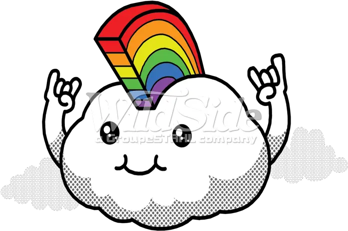 Cloud With Rainbow Mohawk Clipart Rainbow Png Mohawk Png