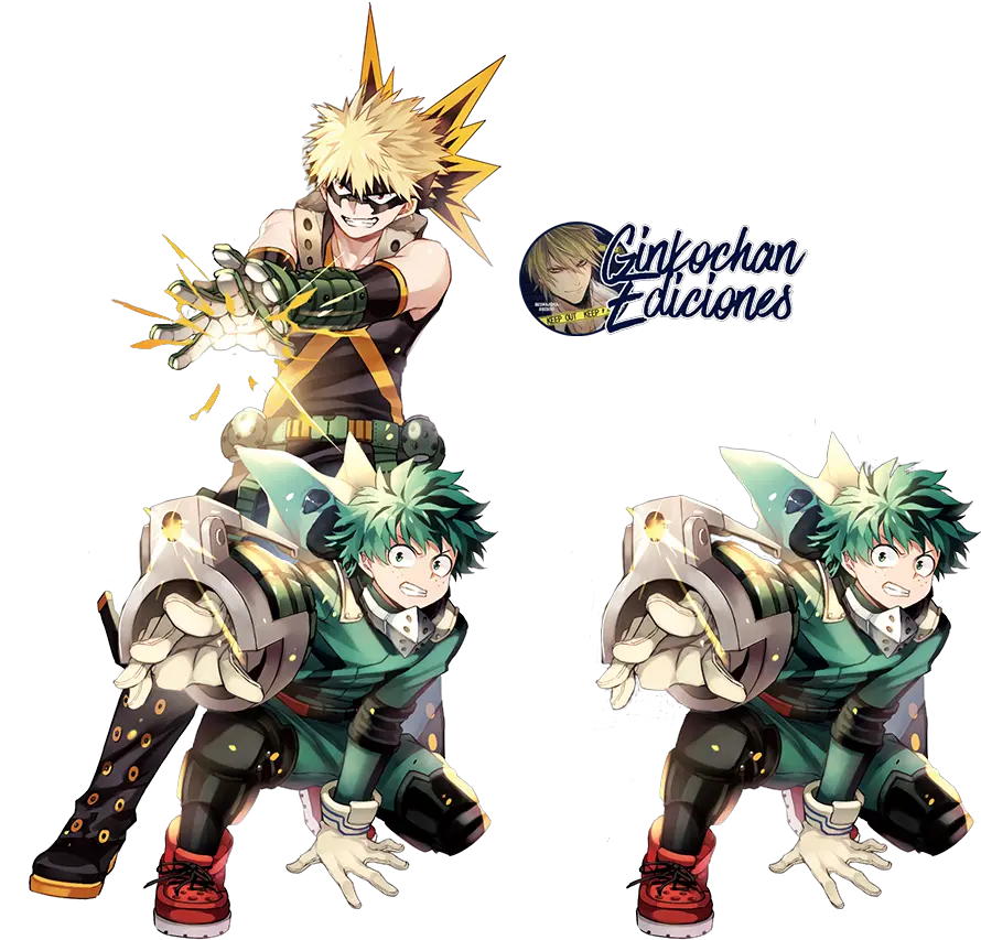 Download My Hero Academia Bakugou Fan Art Full Size Png Izuku Midoriya And Bakugo Bakugou Transparent