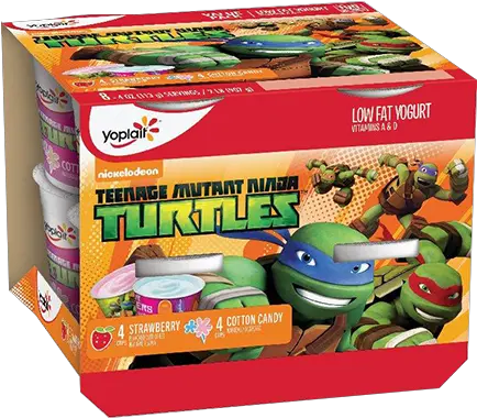 Yoplait Kids Teenage Mutant Ninja Turtles Strawberry U0026 Cotton Candy Yogurt Variety Pack Teenage Mutant Ninja Turtles Png Teenage Mutant Ninja Turtles Png