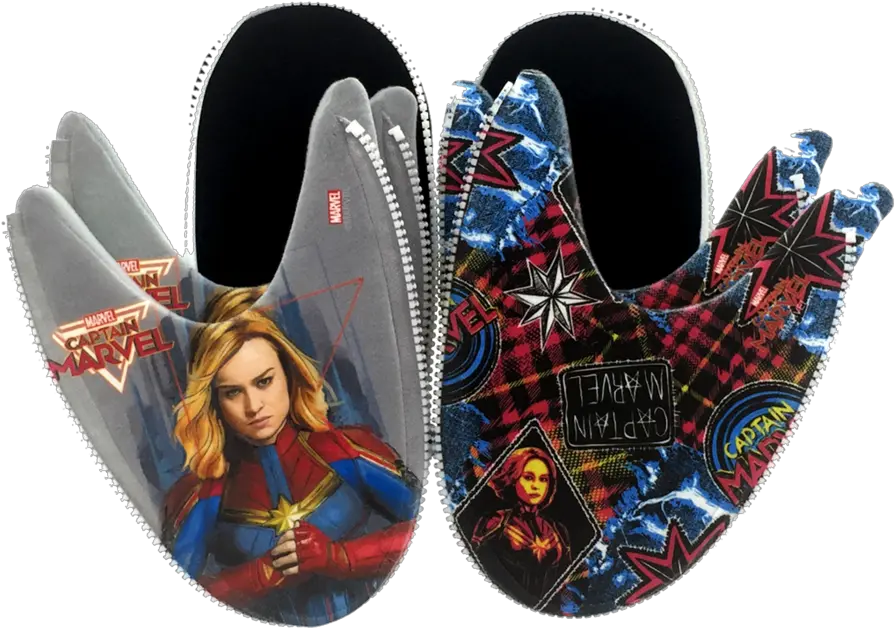 Captain Marvel Happy Feet Slippers Png Captain Marvel Transparent