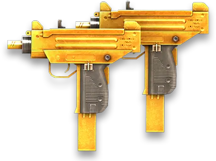 Download Hd Dual Uzi Gold Render Assault Rifle Png Uzi Png