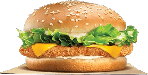 Crispy Chicken Burger With Cheese King Chicken Royale Burger King Png Cheese Burger Png