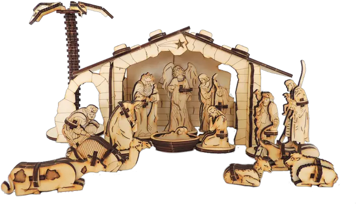 Nativity Set 3d Extra Large 3d Wooden Puzzle Nativity Scene Png Nativity Scene Icon