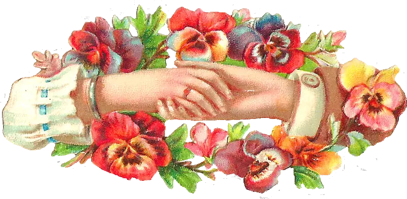 Pansy Clip Art Engagement Hands Png Flower Graphic Png