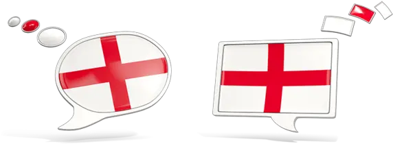 Two Speech Bubbles Illustration Of Flag England Solid Png England Flag Icon