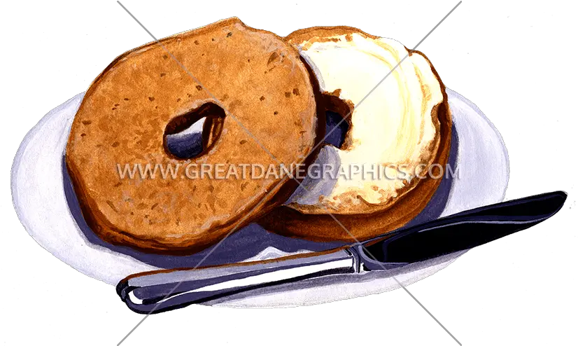 Bagel U0026 Cream Cheese Production Ready Artwork For T Shirt Snack Cake Png Bagel Transparent