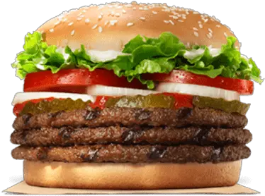 Burger King Triple Whopper Transparent Png Stickpng Burger King Triple Whopper Burger Transparent Background