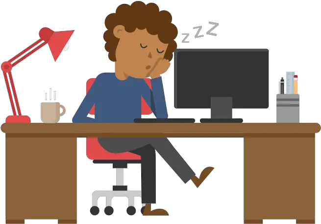 Fileblack Man Sleeping Doing Computer Work Transparent Png Desk Transparent