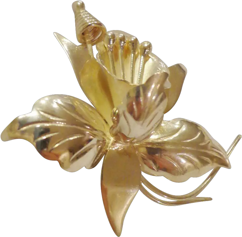 Download Fabulous Vintage Taxco Sterling Silver Iris Pin Artificial Flower Png Iris Flower Png