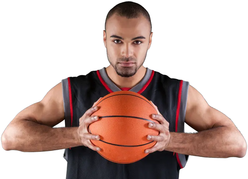 Basketball Player Holding Ball Below The Rim Basketball Player Holding Ball Png Basket Ball Png