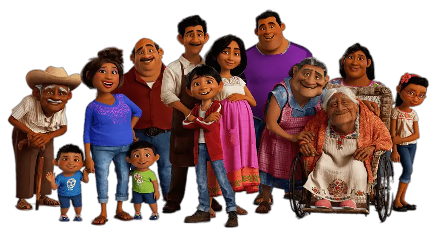 Coco Transparent Png Images Familia De La Pelicula Coco Family Transparent Background